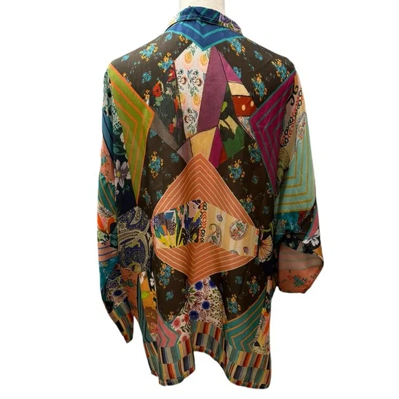 JOHNNY WAS Imagination Kari Button Down Women’s Top. Size L. NWT - Picture 5 of 16